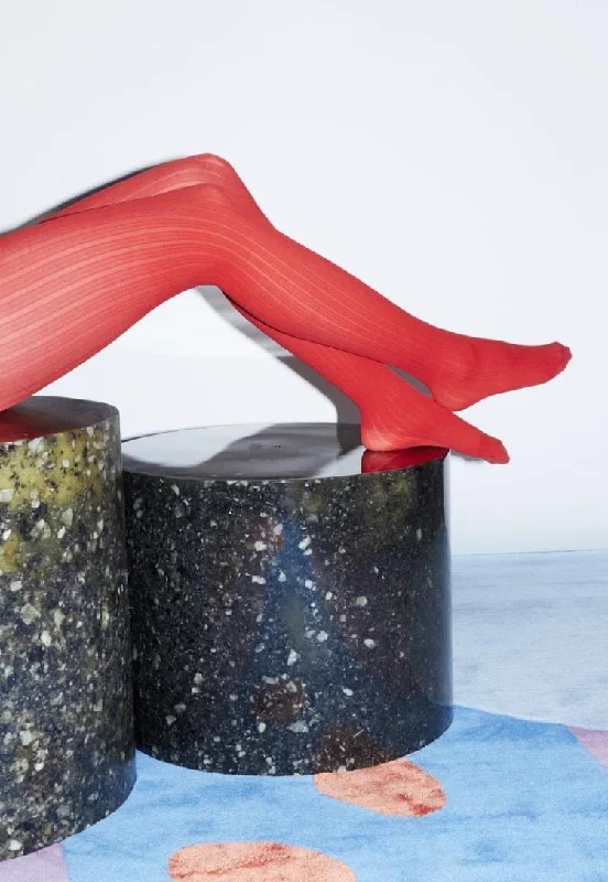 Women's sheer stockings with a fishnet patternAlma Rib Tights