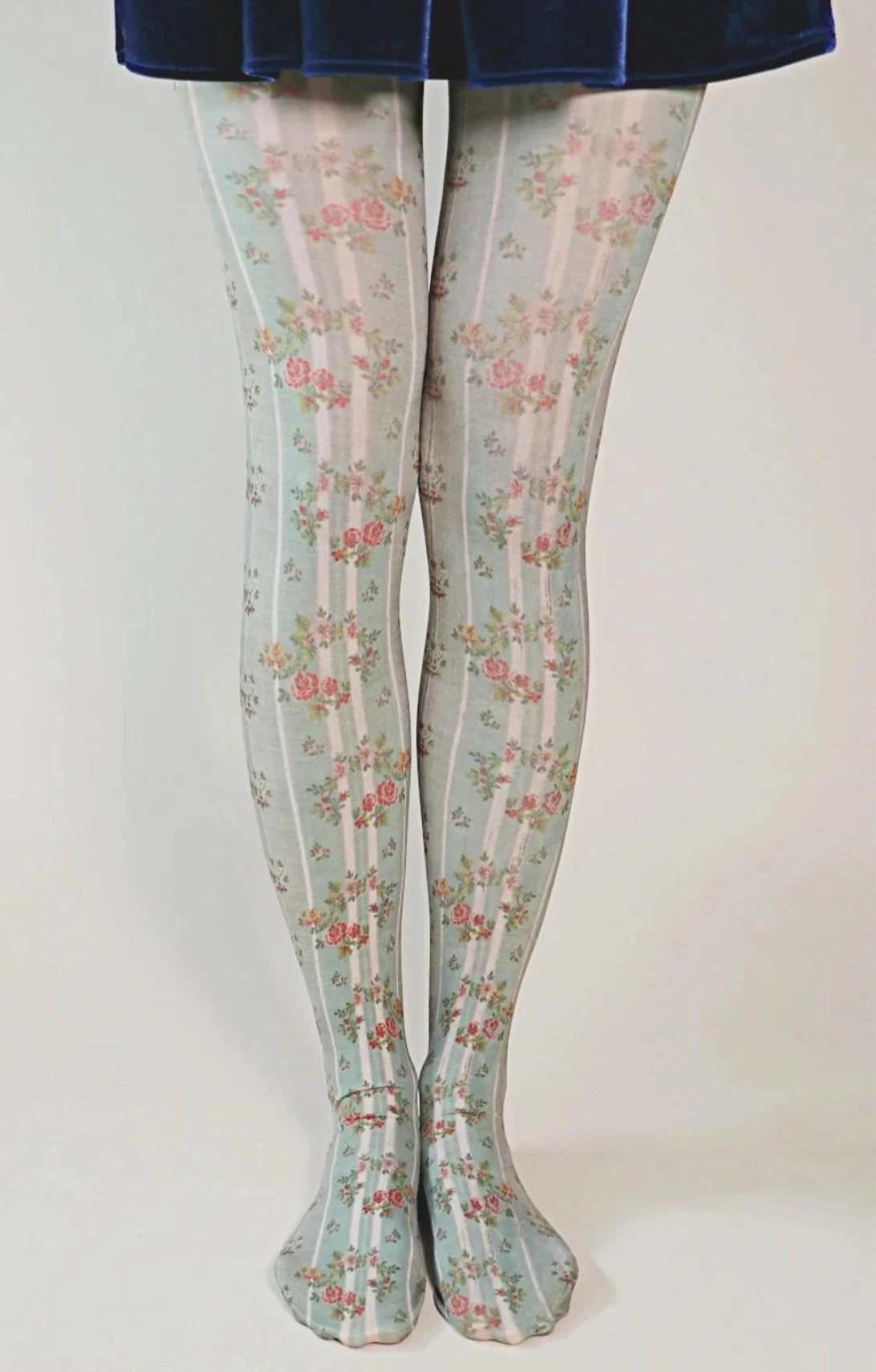 women tights for a movie - night at home in comfortSmall Flower Printed Art Tights