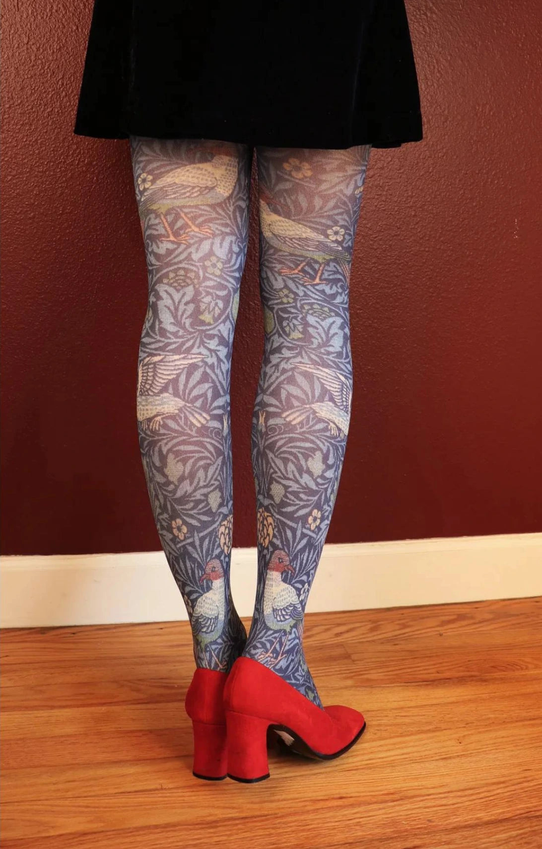 women tights with a side - stripe for a sporty lookBird By William Morris Printed Art Tights women tights with a side - stripe for a sporty lookBird By William Morris Printed Art Tights