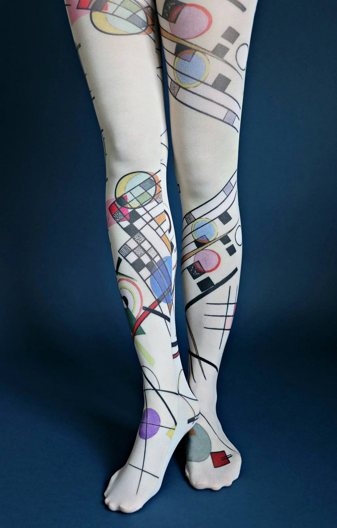 women tights with a moisture - wicking fabric for active wearComposition Viii By Wassily Kandinsky Printed Art Tights