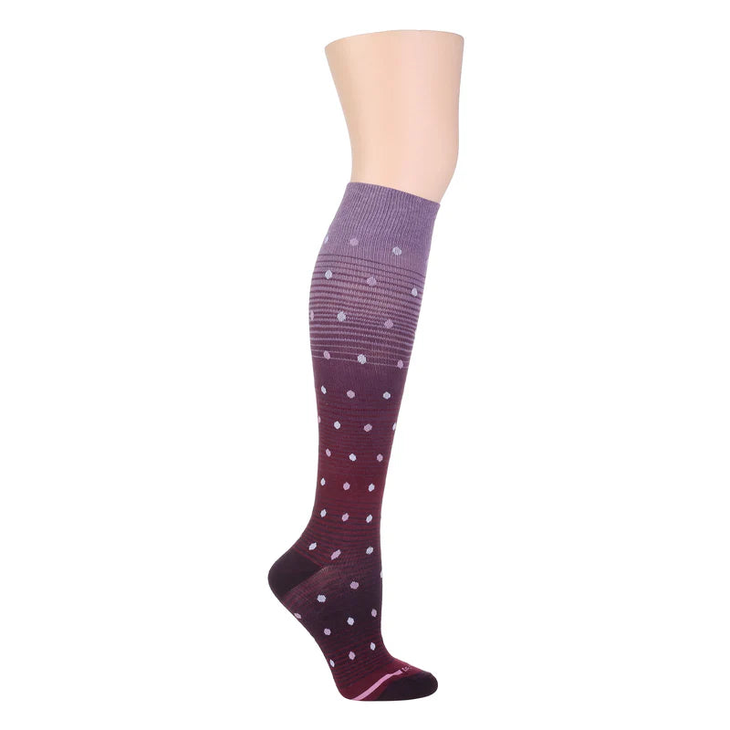 Women's leather - look socks for an edgy styleCompression Knee High Socks for women | Dots on ombre