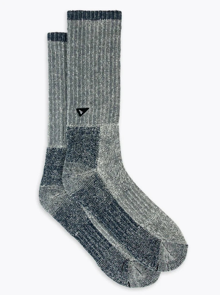 Women's nylon - reinforced socks for durabilityCrew Sock Long Terry Marl - Marine