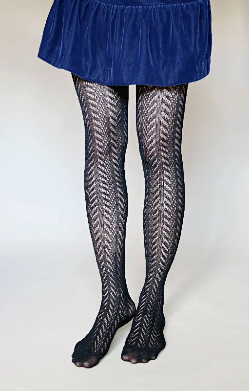women tights with a gradient color for a trendy effectCrochet Chevron Tights