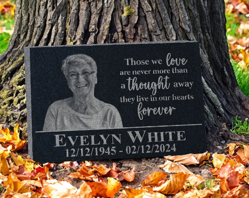 White stockings for a pure and innocent aestheticCustom Engraved Headstone: Personalized Grave Marker with Photo Plaque Sympathy Quote for Outdoor Human Memorial Stone Cemetery Decor