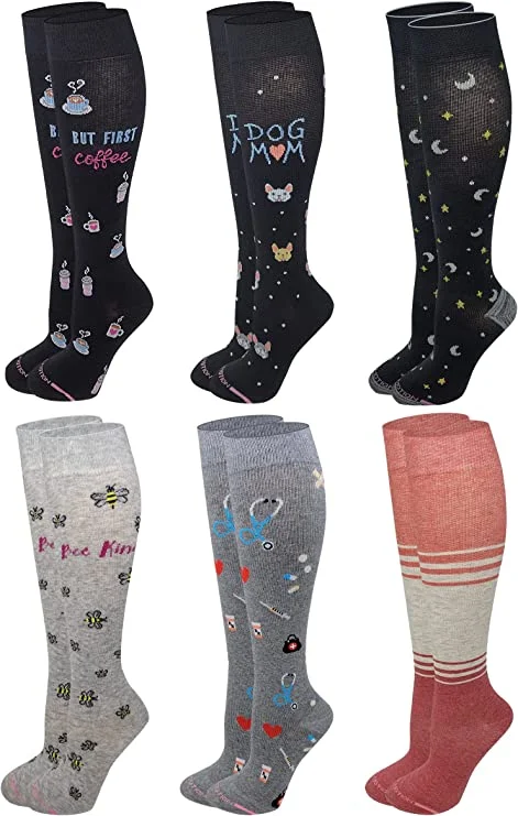 Women's non - slip socks for safetyKnee High Compression Socks | Assorted | Dr Motion Women (6 Pairs) Women's non - slip socks for safetyKnee High Compression Socks | Assorted | Dr Motion Women (6 Pairs)