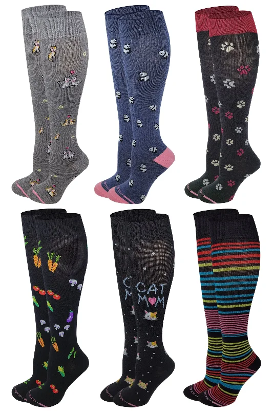 Women's quick - dry socks for water activitiesKnee High Compression Socks | Everyday Gradated | Women's (6 Pairs)