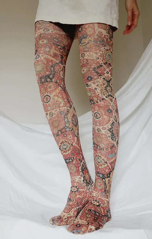 women tights with a diamond - pattern for a sophisticated styleEthnic Printed Art Tights