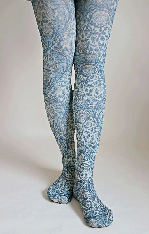 plus - size women tights for a comfortable fitFlower England Textile  By LOS ABGELES COUNTY MUSEUM OF ART Printed Art Tights