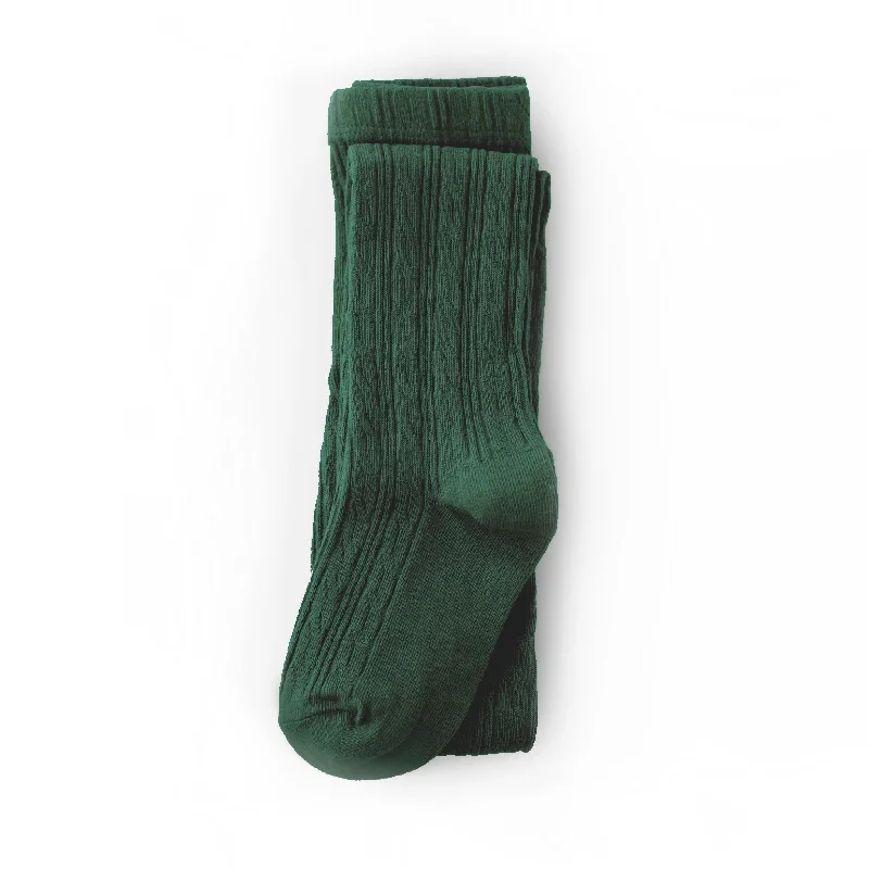 stirrup women tights for a unique styleForest Green Cable Knit Tights