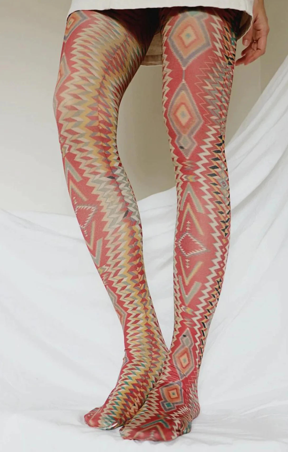 high - waisted women tights for tummy controlGermantown Eyedazzier Printed Art Tights