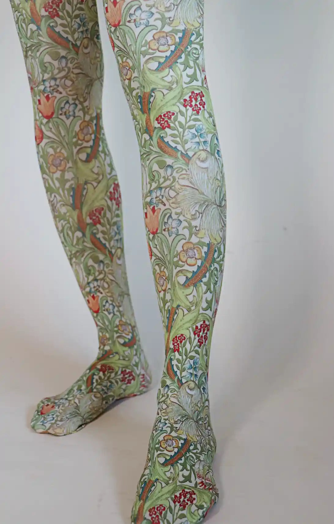 women tights with a textured surface for a unique feelGreen Golden Lily by WILLIAM MORRIS Printed Art Tights women tights with a textured surface for a unique feelGreen Golden Lily by WILLIAM MORRIS Printed Art Tights