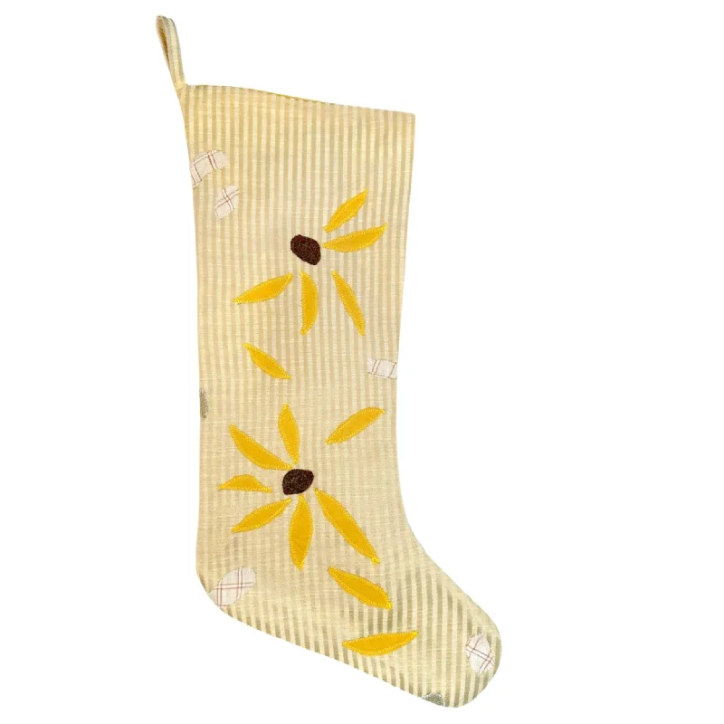 Seamed stockings for a vintage lookHEIRLOOM CHRISTMAS STOCKING - RUDBECKIA I