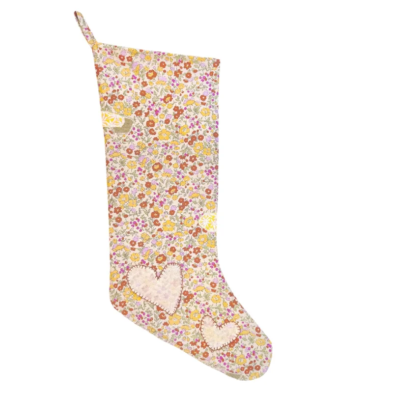 Women's sheer stockings with a fishnet patternHEIRLOOM CHRISTMAS STOCKING - LIBERTY HARVEST HEARTS Women's sheer stockings with a fishnet patternHEIRLOOM CHRISTMAS STOCKING - LIBERTY HARVEST HEARTS