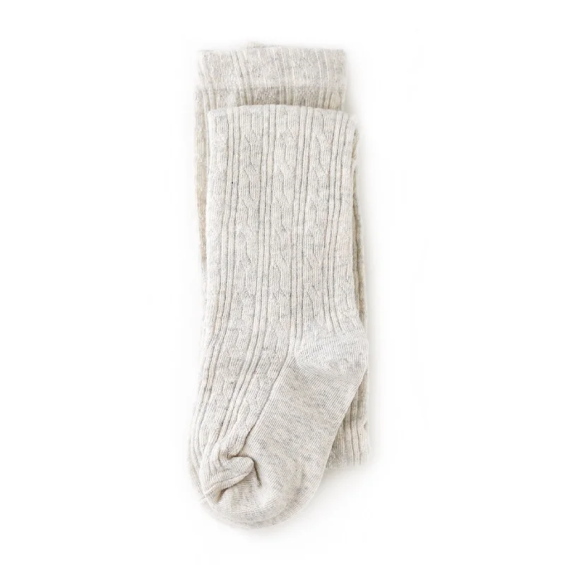 women tights for a photo - shoot to enhance the lookHeathered Ivory Cable Knit Tights