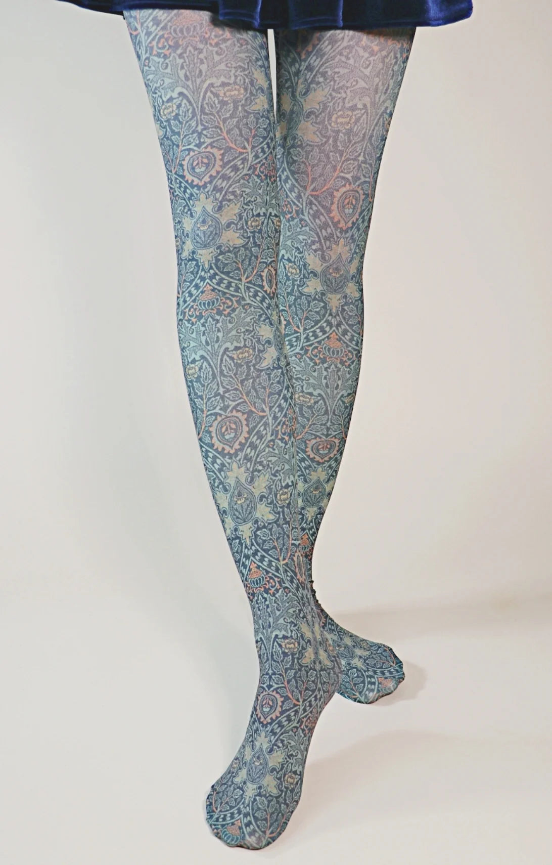 women tights for a beach - side evening with a long dressIspahan by William Morris Printed Art Tights