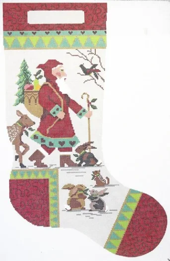 KCN166ST Woodland Santa Stocking