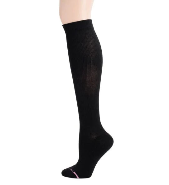 Knee-High Compression Socks for Women | Dr. Motion | Solid Color Half-Cushion