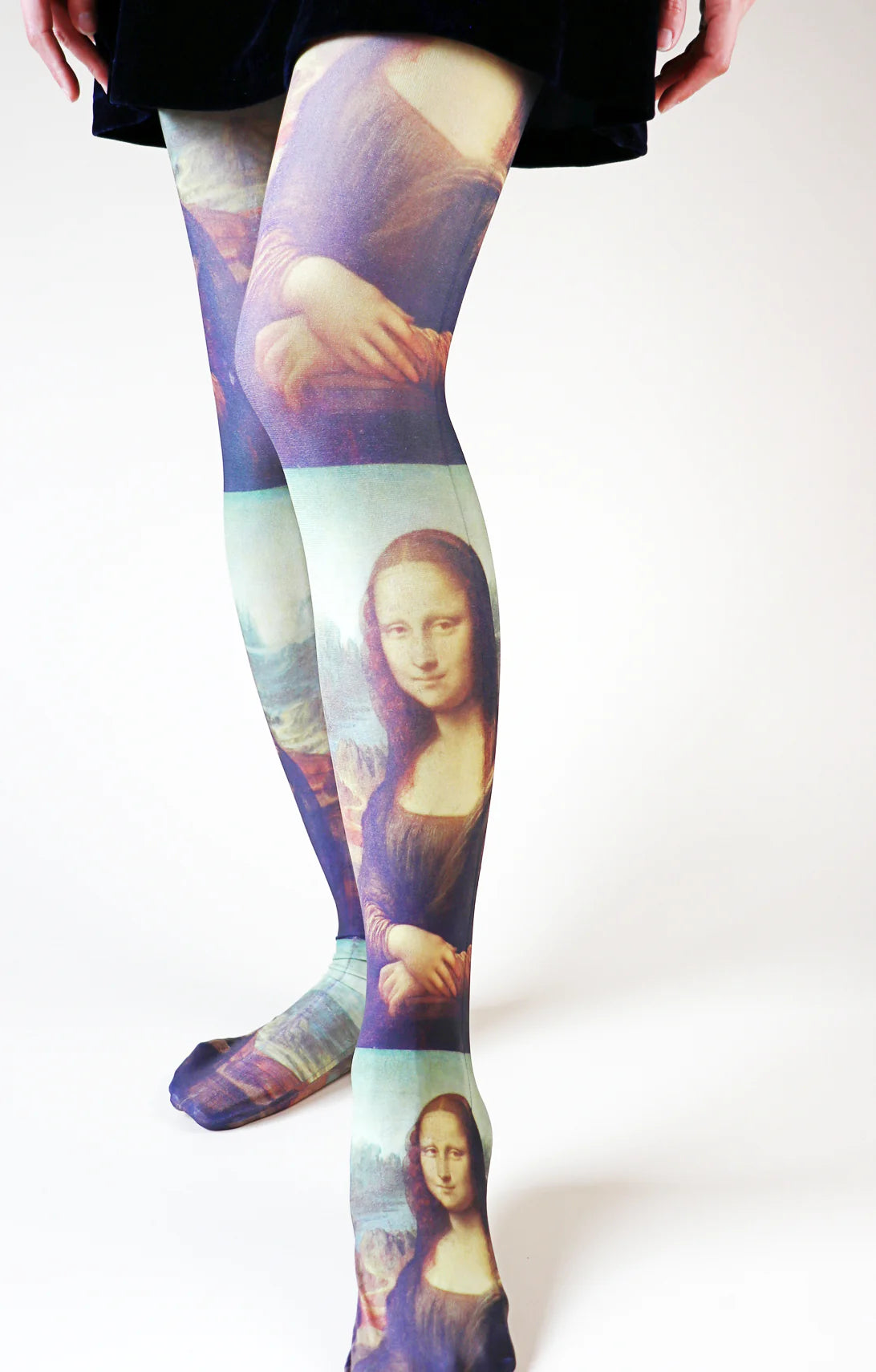 compression women tights for better blood circulationMona Lisa By Leonardo Da Vinci Printed Art Tights