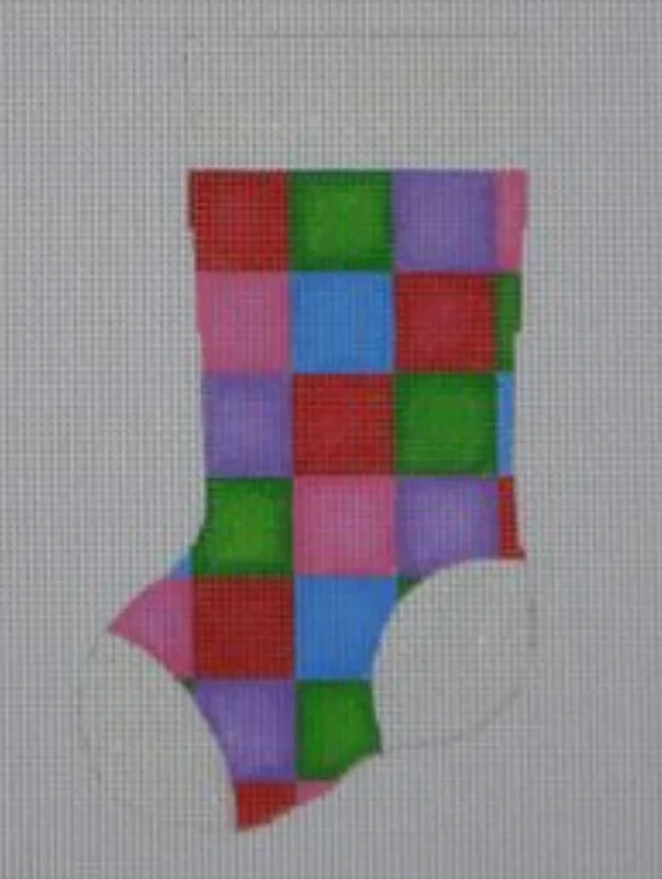 MS12 Quilt Square Mini Stocking