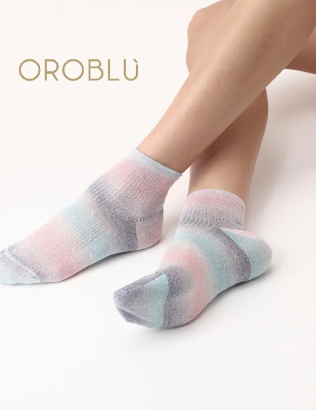 Women's microfiber socks for a lightweight optionOroblu Sale Glowing Ankle Socks Multicolour VOBC67412