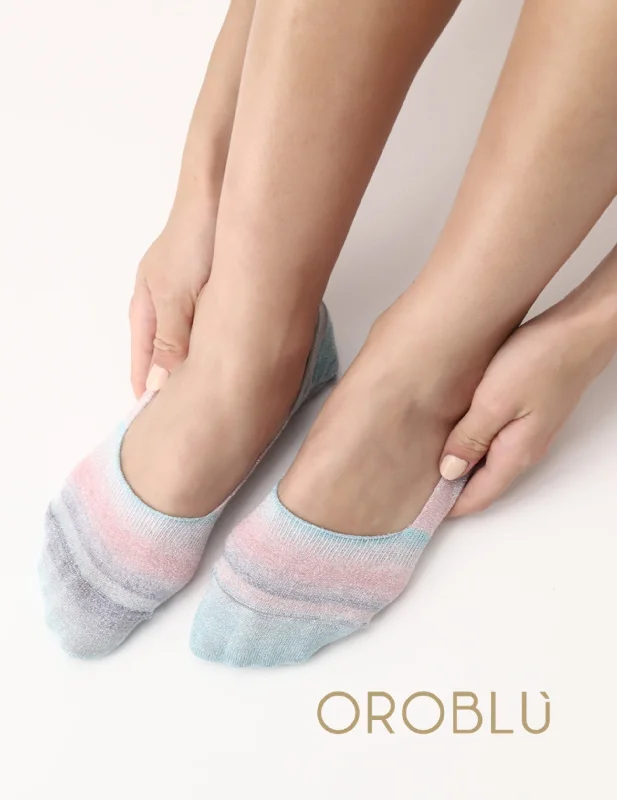 Women's ankle socks with a frilly edgeOroblu Sale Glowing No Show Socks Multi-Colour VOBC67414