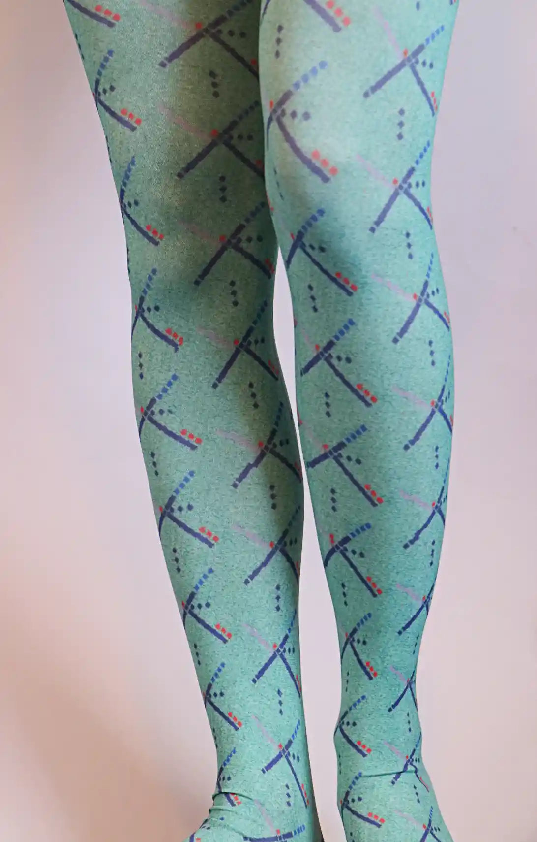women tights for a cold - weather hiking tripPDX Carpet Printed Art Tights