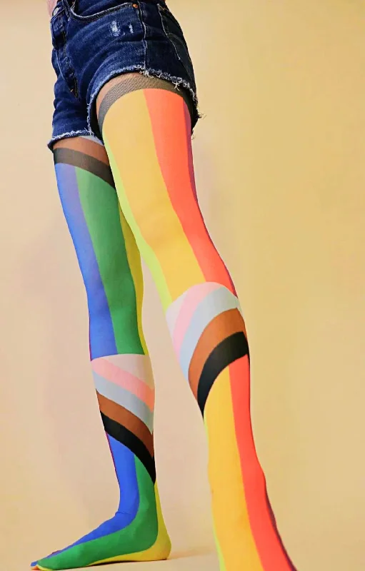 seamless women tights for a smooth look under clothesRainbow Pride Printed Art Tights seamless women tights for a smooth look under clothesRainbow Pride Printed Art Tights