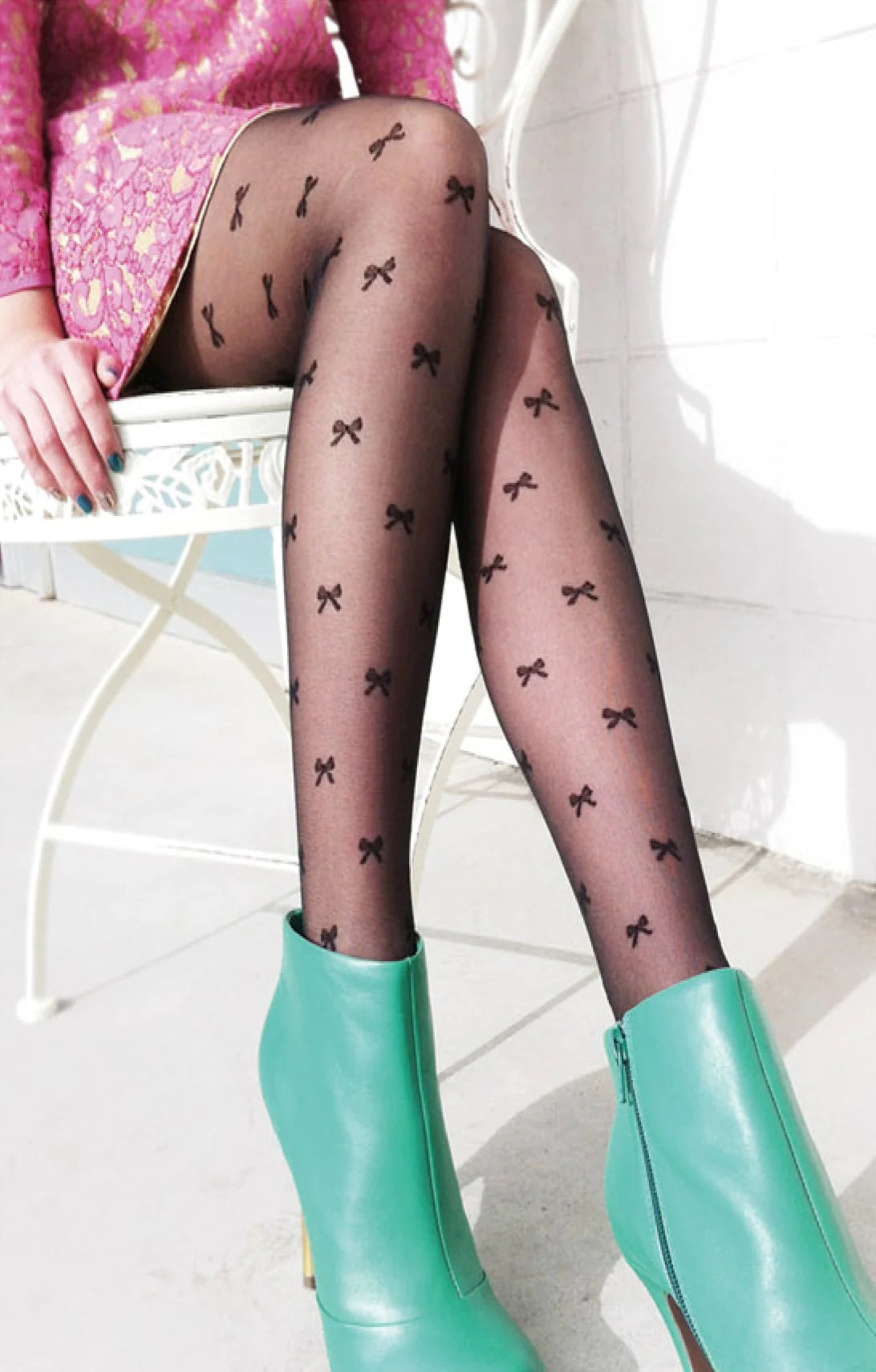 women tights for work under a business suitRibbon Sheer Tights
