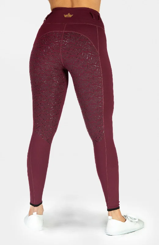women tights for a casual day with a skirtRoyal Riding Club - Kensington Riding Tights - Merlot