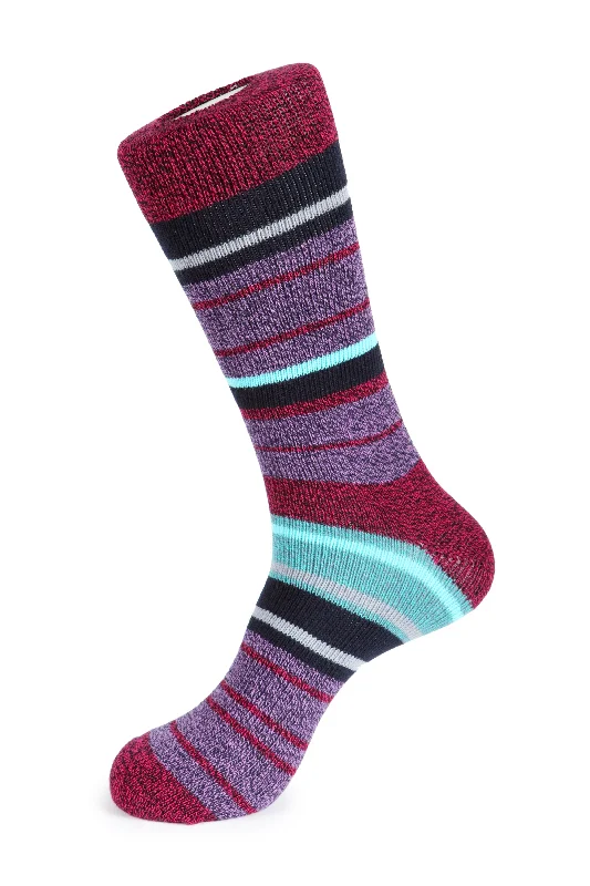 Women's microfiber socks for a lightweight optionHudson Stripe Boot Socks