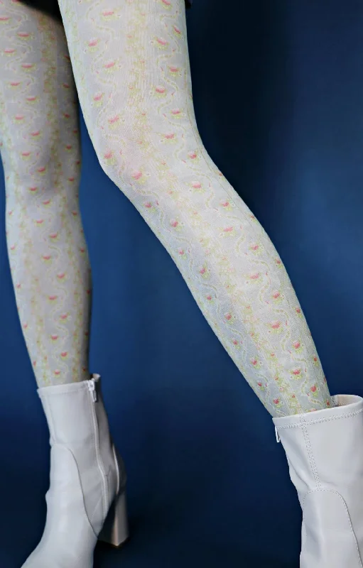 women tights with a blend of spandex for stretchVictorian Stripe