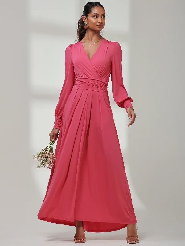 Maxi dresses with patchwork designs for a one - of - a - kind styleGiulia Long Sleeve Maxi Dress, Hot Pink Maxi dresses with patchwork designs for a one - of - a - kind styleGiulia Long Sleeve Maxi Dress, Hot Pink