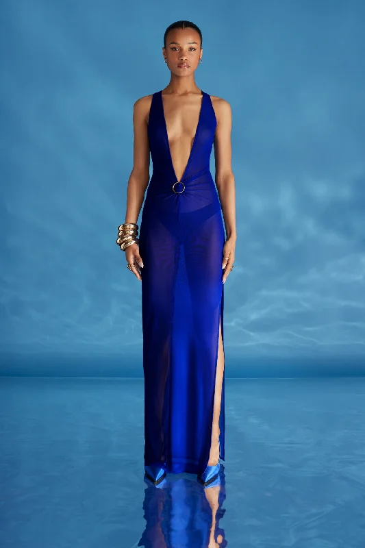 Maxi dresses with a pleated skirt for a timeless and elegant appearanceKalizé Cover up - Blue Maxi dresses with a pleated skirt for a timeless and elegant appearanceKalizé Cover up - Blue