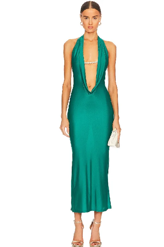 Maxi dresses with mesh panels for a sexy and trendy appearanceKiyah Dress - Teal