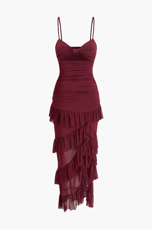 Maxi dresses with off - the - shoulder styles for a romantic and breezy lookMultilayer Ruffle Slip Maxi Dress Maxi dresses with off - the - shoulder styles for a romantic and breezy lookMultilayer Ruffle Slip Maxi Dress