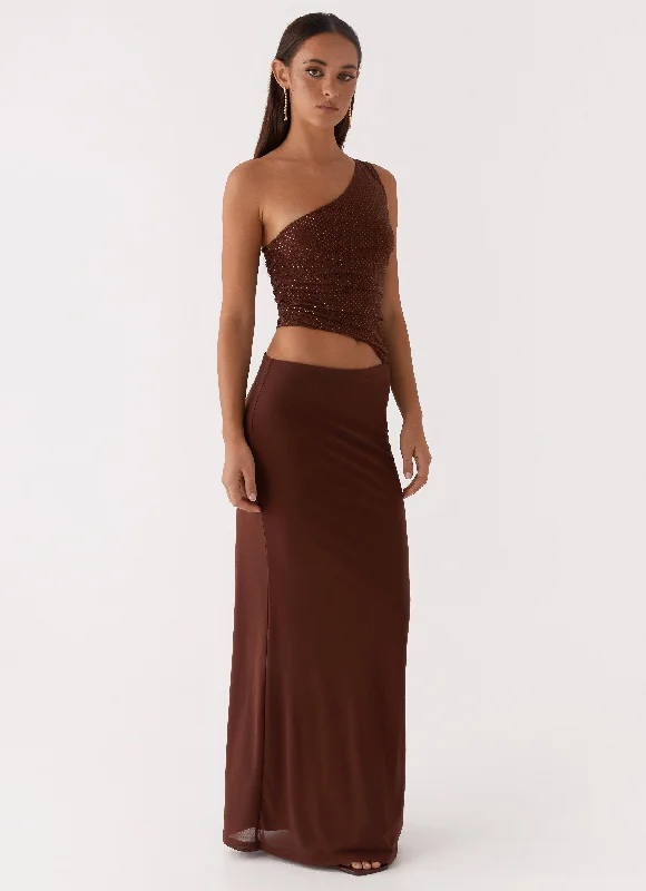 Plaid maxi dresses for fall fashion eventsSeranella Sequin One Shoulder Maxi Dress - Chocolate Plaid maxi dresses for fall fashion eventsSeranella Sequin One Shoulder Maxi Dress - Chocolate