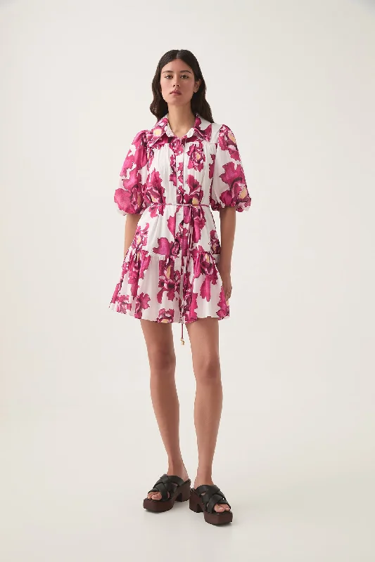Mini dresses with fringe for a bohemian styleEliza Smock Mini Dress