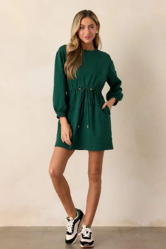 Mini dresses with wrap - around stylesMossy Haven Green Long Sleeve Sweatshirt Mini Dress Mini dresses with wrap - around stylesMossy Haven Green Long Sleeve Sweatshirt Mini Dress