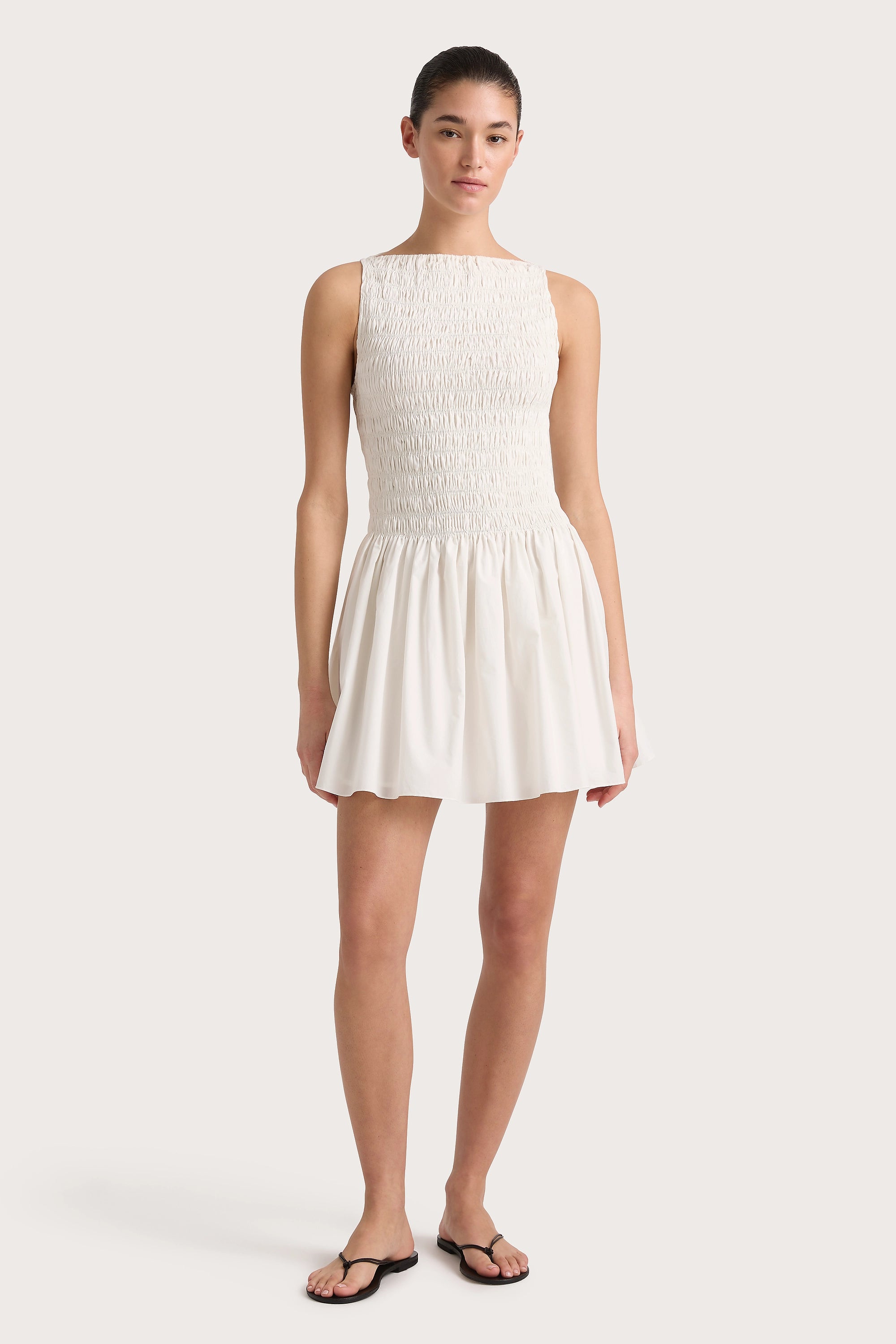 Mini dresses with ribbed textures for a unique appearanceNoa Mini Dress White