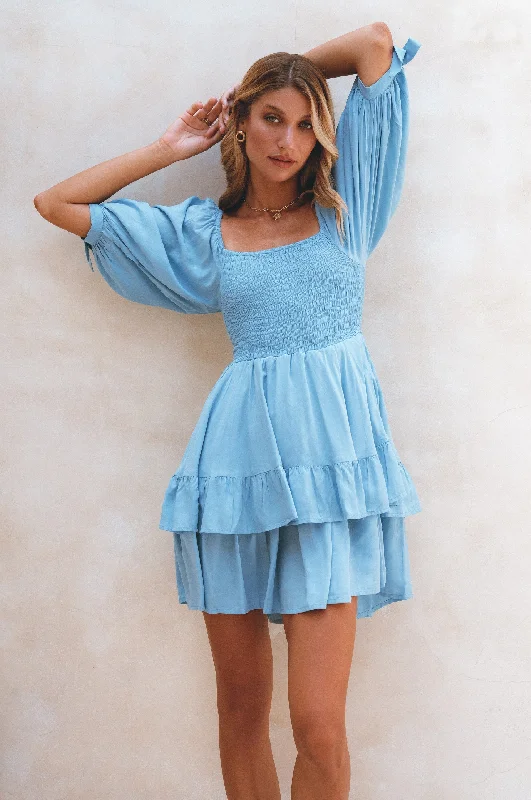 Mini dresses with bow accents for a sweet lookCha-Cha Ruffle Mini Dress