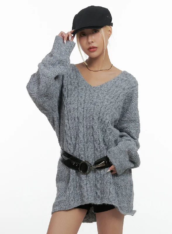 Cozy Cable Knit Mini Dress CS425