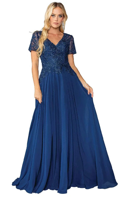 Wedding guest dresses with cut - out details and midi lengthsDancing Queen 4445 - Short Sleeve Embroidered Prom Dress Wedding guest dresses with cut - out details and midi lengthsDancing Queen 4445 - Short Sleeve Embroidered Prom Dress