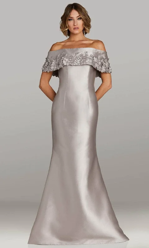 Wedding guest dresses with puff sleeves and knee - length hemsFeriani Couture 18417 - Straight Neckline Mermaid Evening Gown Wedding guest dresses with puff sleeves and knee - length hemsFeriani Couture 18417 - Straight Neckline Mermaid Evening Gown