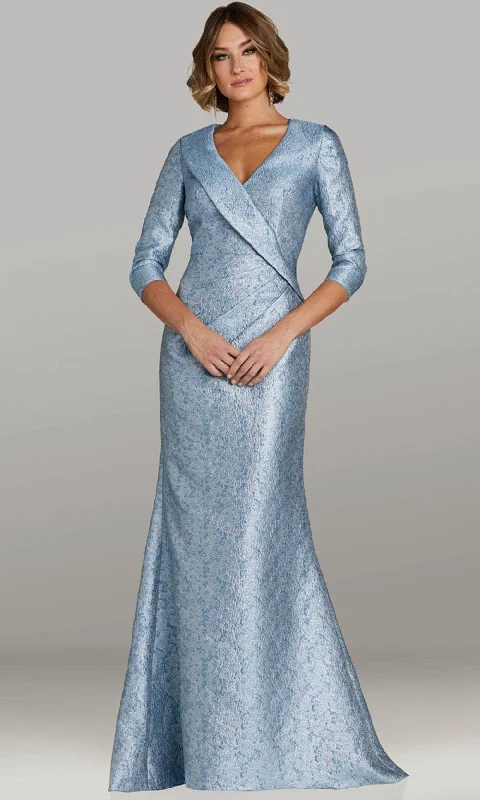 Wedding guest dresses with cold - shoulder designs and solid colorsFeriani Couture 18439 - Fold Over V-Neck Mermaid Evening Gown Wedding guest dresses with cold - shoulder designs and solid colorsFeriani Couture 18439 - Fold Over V-Neck Mermaid Evening Gown