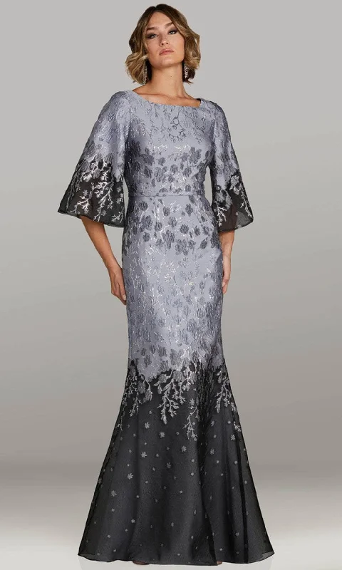 Wedding guest dresses with empire waists and tulle skirtsFeriani Couture 18441 - Embroidered Bell Sleeve Evening Gown Wedding guest dresses with empire waists and tulle skirtsFeriani Couture 18441 - Embroidered Bell Sleeve Evening Gown