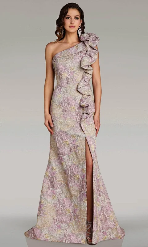 Wedding guest dresses with cold - shoulder ruffled sleeves and knee - length hemsFeriani Couture 18448 - Ruffled Accent One Shoulder Evening Gown Wedding guest dresses with cold - shoulder ruffled sleeves and knee - length hemsFeriani Couture 18448 - Ruffled Accent One Shoulder Evening Gown