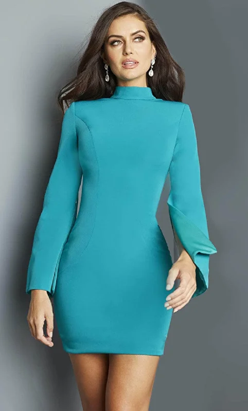 Animal - print cocktail dresses with a V - neck for a fierce lookJovani 09730 - High Neck Cocktail Dress Animal - print cocktail dresses with a V - neck for a fierce lookJovani 09730 - High Neck Cocktail Dress