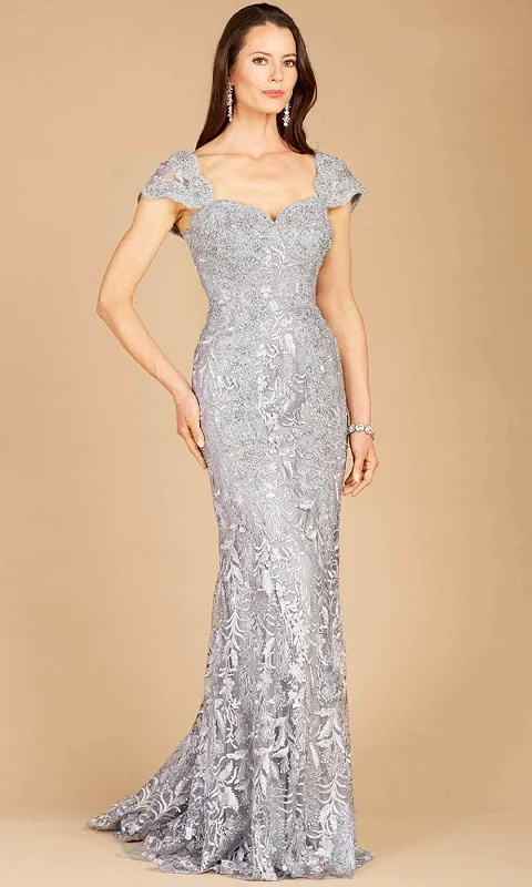 Halter - neck wedding guest dresses with beaded strapsLara Dresses 29295 - Embroidered Cap Sleeved Gown Halter - neck wedding guest dresses with beaded strapsLara Dresses 29295 - Embroidered Cap Sleeved Gown