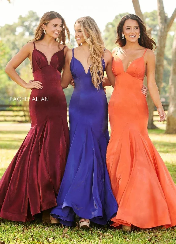 Wedding guest dresses with keyhole backs and flowing fabricsRachel Allan Long Formal Mermaid Prom Dress Wedding guest dresses with keyhole backs and flowing fabricsRachel Allan Long Formal Mermaid Prom Dress