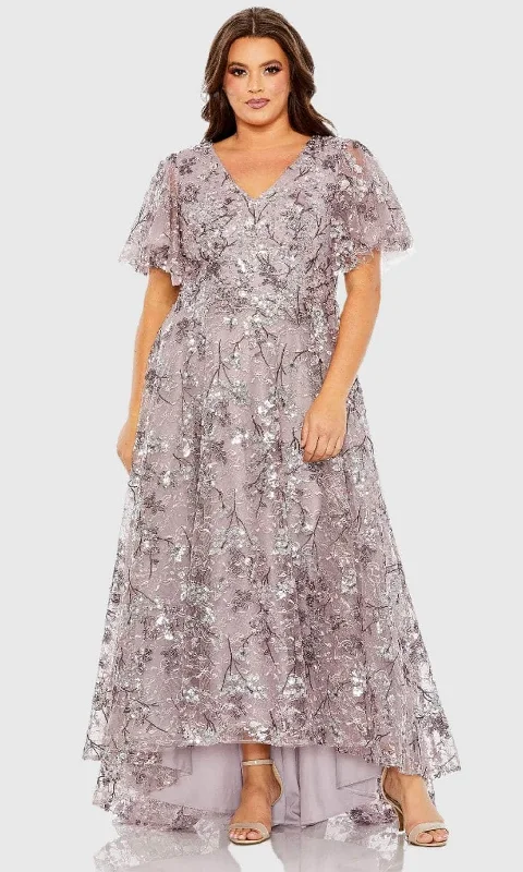 Wedding guest dresses with ruched bodices and spaghetti strapsMac Duggal 20473 - V-Neck Short Flutter Sleeve Evening Gown Wedding guest dresses with ruched bodices and spaghetti strapsMac Duggal 20473 - V-Neck Short Flutter Sleeve Evening Gown